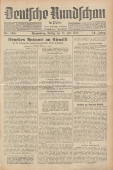 Deutsche Rundschau in Polen : früher Ostdeutsche Rundschau, Bromberger Tageblatt. Jg.54, Nr. 169 (25 Juli 1930) + dod.