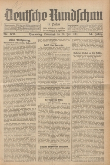 Deutsche Rundschau in Polen : früher Ostdeutsche Rundschau, Bromberger Tageblatt. Jg.54, Nr. 170 (26 Juli 1930) + dod.