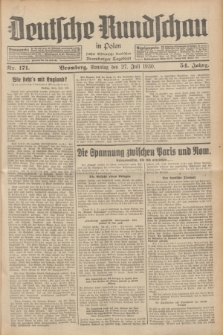 Deutsche Rundschau in Polen : früher Ostdeutsche Rundschau, Bromberger Tageblatt. Jg.54, Nr. 171 (27 Juli 1930) + dod.