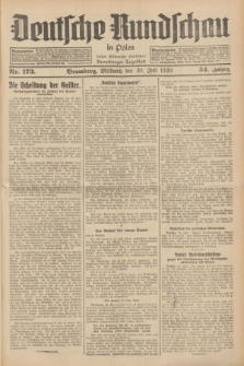 Deutsche Rundschau in Polen : früher Ostdeutsche Rundschau, Bromberger Tageblatt. Jg.54, Nr. 173 (30 Juli 1930) + dod.