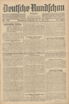 Deutsche Rundschau in Polen : früher Ostdeutsche Rundschau, Bromberger Tageblatt. Jg.54, Nr. 174 (31 Juli 1930) + dod.