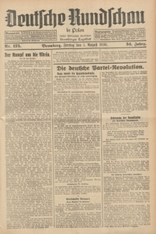 Deutsche Rundschau in Polen : früher Ostdeutsche Rundschau, Bromberger Tageblatt. Jg.54, Nr. 175 (1 August 1930) + dod.