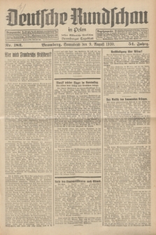 Deutsche Rundschau in Polen : früher Ostdeutsche Rundschau, Bromberger Tageblatt. Jg.54, Nr. 182 (9 August 1930) + dod.