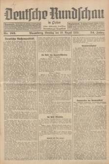 Deutsche Rundschau in Polen : früher Ostdeutsche Rundschau, Bromberger Tageblatt. Jg.54, Nr. 183 (10 August 1930) + dod.