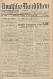 Deutsche Rundschau in Polen : früher Ostdeutsche Rundschau, Bromberger Tageblatt. Jg.54, Nr. 190 (20 August 1930) + dod.