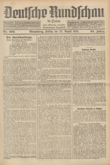 Deutsche Rundschau in Polen : früher Ostdeutsche Rundschau, Bromberger Tageblatt. Jg.54, Nr. 192 (22 August 1930) + dod.