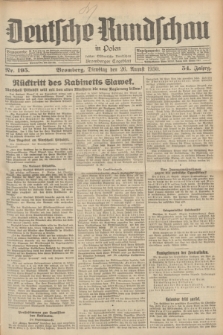 Deutsche Rundschau in Polen : früher Ostdeutsche Rundschau, Bromberger Tageblatt. Jg.54, Nr. 195 (26 August 1930) + dod.