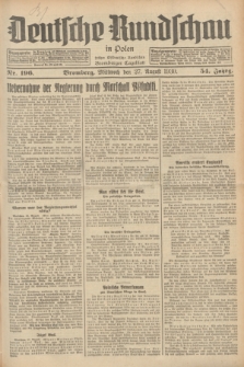 Deutsche Rundschau in Polen : früher Ostdeutsche Rundschau, Bromberger Tageblatt. Jg.54, Nr. 196 (27 August 1930) + dod.