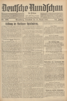 Deutsche Rundschau in Polen : früher Ostdeutsche Rundschau, Bromberger Tageblatt. Jg.54, Nr. 199 (30 August 1930) + dod.