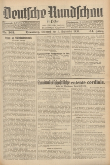 Deutsche Rundschau in Polen : früher Ostdeutsche Rundschau, Bromberger Tageblatt. Jg.54, Nr. 202 (3 September 1930) + dod.