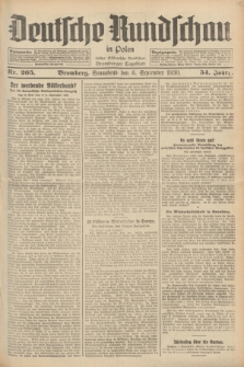 Deutsche Rundschau in Polen : früher Ostdeutsche Rundschau, Bromberger Tageblatt. Jg.54, Nr. 205 (6 September 1930) + dod.