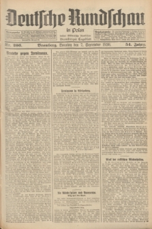 Deutsche Rundschau in Polen : früher Ostdeutsche Rundschau, Bromberger Tageblatt. Jg.54, Nr. 206 (7 September 1930) + dod.