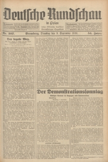 Deutsche Rundschau in Polen : früher Ostdeutsche Rundschau, Bromberger Tageblatt. Jg.54, Nr. 207 (9 September 1930) + dod.