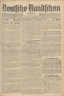 Deutsche Rundschau in Polen : früher Ostdeutsche Rundschau, Bromberger Tageblatt. Jg.54, Nr. 209 (11 September 1930) + dod.