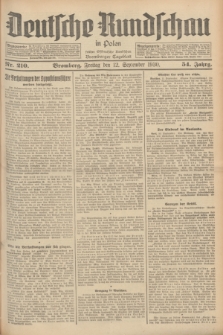 Deutsche Rundschau in Polen : früher Ostdeutsche Rundschau, Bromberger Tageblatt. Jg.54, Nr. 210 (12 September 1930) + dod.