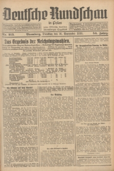 Deutsche Rundschau in Polen : früher Ostdeutsche Rundschau, Bromberger Tageblatt. Jg.54, Nr. 213 (16 September 1930) + dod.