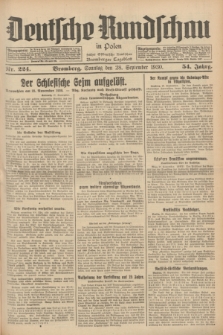 Deutsche Rundschau in Polen : früher Ostdeutsche Rundschau, Bromberger Tageblatt. Jg.54, Nr. 224 (28 September 1930) + dod.