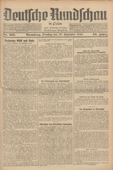 Deutsche Rundschau in Polen : früher Ostdeutsche Rundschau, Bromberger Tageblatt. Jg.54, Nr. 225 (30 September 1930) + dod.