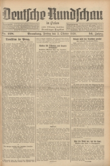Deutsche Rundschau in Polen : früher Ostdeutsche Rundschau, Bromberger Tageblatt. Jg.54, Nr. 228 (3 Oktober 1930) + dod.