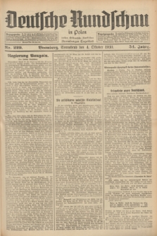Deutsche Rundschau in Polen : früher Ostdeutsche Rundschau, Bromberger Tageblatt. Jg.54, Nr. 229 (4 Oktober 1930) + dod.