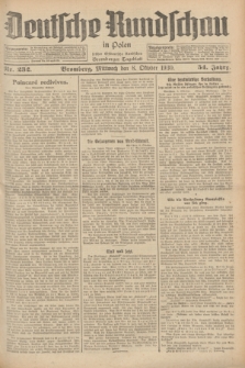 Deutsche Rundschau in Polen : früher Ostdeutsche Rundschau, Bromberger Tageblatt. Jg.54, Nr. 232 (8 Oktober 1930) + dod.