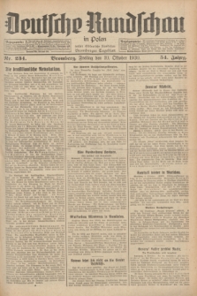 Deutsche Rundschau in Polen : früher Ostdeutsche Rundschau, Bromberger Tageblatt. Jg.54, Nr. 234 (10 Oktober 1930) + dod.