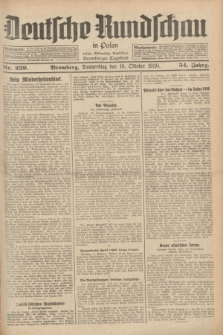 Deutsche Rundschau in Polen : früher Ostdeutsche Rundschau, Bromberger Tageblatt. Jg.54, Nr. 239 (16 Oktober 1930) + dod.