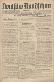 Deutsche Rundschau in Polen : früher Ostdeutsche Rundschau, Bromberger Tageblatt. Jg.54, Nr. 240 (17 Oktober 1930) + dod.