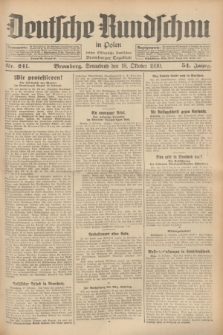 Deutsche Rundschau in Polen : früher Ostdeutsche Rundschau, Bromberger Tageblatt. Jg.54, Nr. 241 (18 Oktober 1930) + dod.