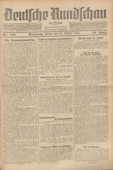 Deutsche Rundschau in Polen : früher Ostdeutsche Rundschau, Bromberger Tageblatt. Jg.54, Nr. 246 (24 Oktober 1930) + dod.