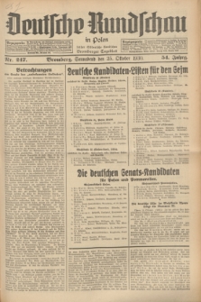 Deutsche Rundschau in Polen : früher Ostdeutsche Rundschau, Bromberger Tageblatt. Jg.54, Nr. 247 (25 Oktober 1930) + dod.