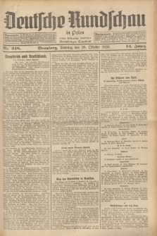 Deutsche Rundschau in Polen : früher Ostdeutsche Rundschau, Bromberger Tageblatt. Jg.54, Nr. 248 (26 Oktober 1930) + dod.
