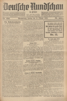 Deutsche Rundschau in Polen : früher Ostdeutsche Rundschau, Bromberger Tageblatt. Jg.54, Nr. 252 (31 Oktober 1930) + dod.