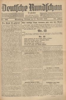 Deutsche Rundschau in Polen : früher Ostdeutsche Rundschau, Bromberger Tageblatt. Jg.54, Nr. 261 (12 November 1930) + dod.