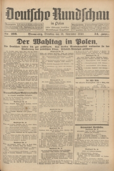 Deutsche Rundschau in Polen : früher Ostdeutsche Rundschau, Bromberger Tageblatt. Jg.54, Nr. 266 (18 November 1930) + dod.