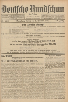 Deutsche Rundschau in Polen : früher Ostdeutsche Rundschau, Bromberger Tageblatt. Jg.54, Nr. 269 (21 November 1930) + dod.