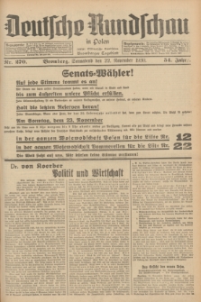 Deutsche Rundschau in Polen : früher Ostdeutsche Rundschau, Bromberger Tageblatt. Jg.54, Nr. 270 (22 November 1930) + dod.