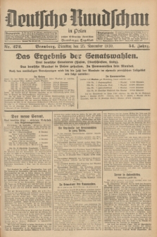 Deutsche Rundschau in Polen : früher Ostdeutsche Rundschau, Bromberger Tageblatt. Jg.54, Nr. 272 (25 November 1930) + dod.