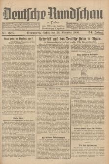 Deutsche Rundschau in Polen : früher Ostdeutsche Rundschau, Bromberger Tageblatt. Jg.54, Nr. 275 (28 November 1930) + dod.