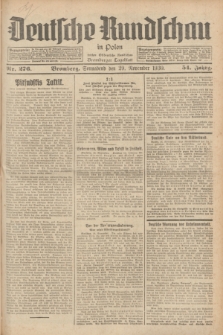 Deutsche Rundschau in Polen : früher Ostdeutsche Rundschau, Bromberger Tageblatt. Jg.54, Nr. 276 (29 November 1930) + dod.