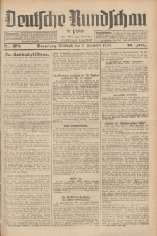 Deutsche Rundschau in Polen : früher Ostdeutsche Rundschau, Bromberger Tageblatt. Jg.54, Nr. 279 (3 Dezember 1930) + dod.