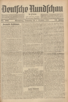 Deutsche Rundschau in Polen : früher Ostdeutsche Rundschau, Bromberger Tageblatt. Jg.54, Nr. 280 (4 Dezember 1930) + dod.