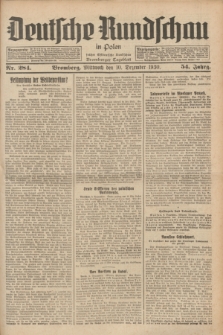 Deutsche Rundschau in Polen : früher Ostdeutsche Rundschau, Bromberger Tageblatt. Jg.54, Nr. 284 (10 Dezember 1930) + dod.