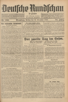 Deutsche Rundschau in Polen : früher Ostdeutsche Rundschau, Bromberger Tageblatt. Jg.54, Nr. 286 (12 Dezember 1930) + dod.