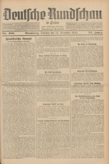 Deutsche Rundschau in Polen : früher Ostdeutsche Rundschau, Bromberger Tageblatt. Jg.54, Nr. 288 (14 Dezember 1930) + dod.