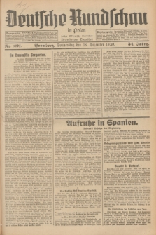Deutsche Rundschau in Polen : früher Ostdeutsche Rundschau, Bromberger Tageblatt. Jg.54, Nr. 291 (18 Dezember 1930) + dod.