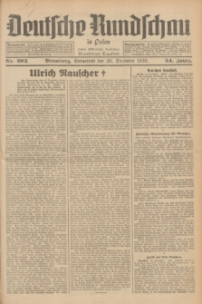 Deutsche Rundschau in Polen : früher Ostdeutsche Rundschau, Bromberger Tageblatt. Jg.54, Nr. 293 (20 Dezember 1930) + dod.