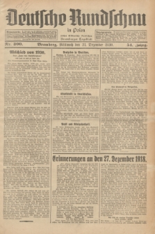 Deutsche Rundschau in Polen : früher Ostdeutsche Rundschau, Bromberger Tageblatt. Jg.54, Nr. 300 (31 Dezember 1930) + dod.