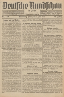 Deutsche Rundschau in Polen : früher Ostdeutsche Rundschau, Bromberger Tageblatt. Jg.55, Nr. 149 (3 Juli 1931) + dod.