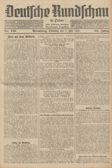Deutsche Rundschau in Polen : früher Ostdeutsche Rundschau, Bromberger Tageblatt. Jg.55, Nr. 152 (7 Juli 1931) + dod.